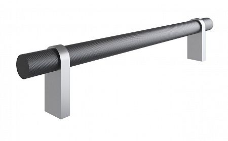  Ручка-трубка 128 S AL черный матовый + хром