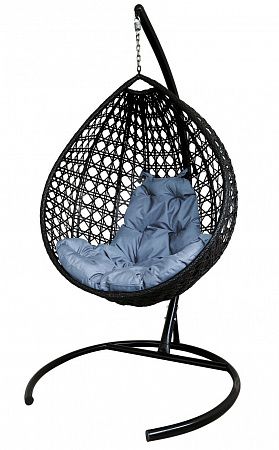 Подвесное кресло "Капля Люкс" с ротангом