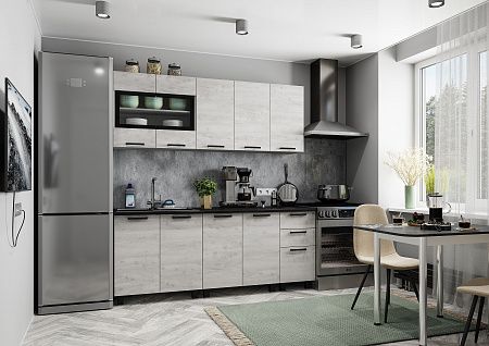 Кухонный гарнитур "Сканди" 2,0 м №1 без столешницы (б)